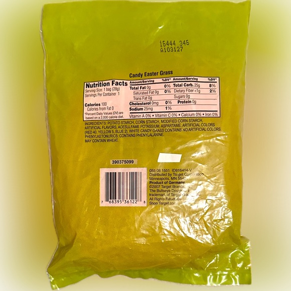 VTG 2007 EASTER BASKET CANDY GRASS PINK COLLECTIBLE DECOR GERMANY TARGET SEALED - Picture 2 of 5